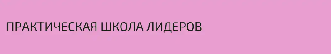 ПРАКТИЧЕСКАЯ ШКОЛА ЛИДЕРОВ